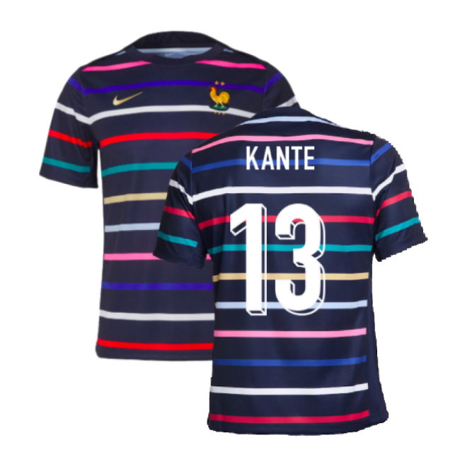 2024-2025 France Academy Pro Home Pre-Match Top (Navy) (Kante 13)-SoccerKits Hub | Buy Soccer Jerseys Online